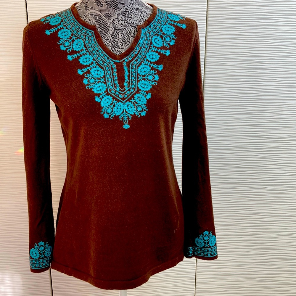 Boho embroidered tunic